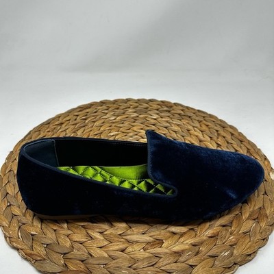 BIRDIES Blue Velvet Loafers Size 9.5 Women's