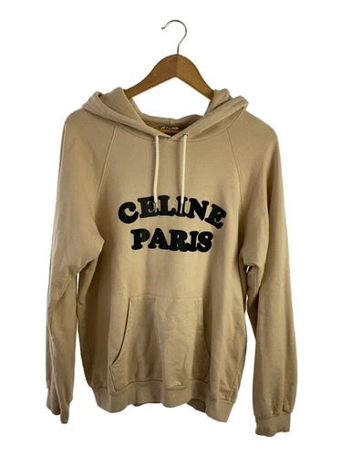Felpa con cappuccio logo CELINE beige XL usata