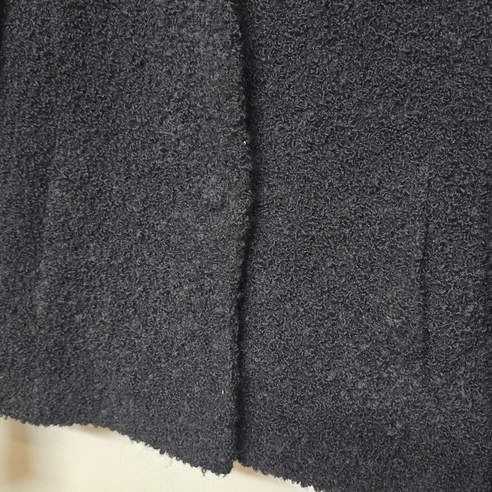 Chaqueta Negra Mezcla Lana Alpaca Hecha en Perú Boho Texturizada Tejida Talla S/M Foto 3 de 4