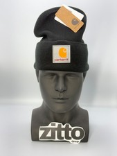 Carhartt Unisex Knit Cuffed Beanie Hat, Black, White , Navy - One Size