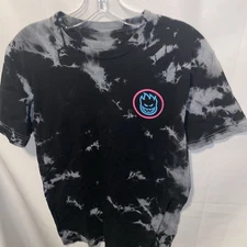 Spitfire The End Tie Dye Short Sleeve Shirt Men’s Size Medium Black / Gray