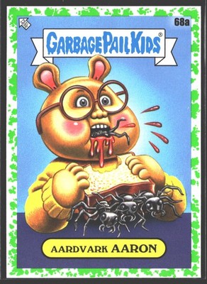 Topps 2022 Topps Garbage Pail Kids: Book Worms Green Aardvark Aaron #68a