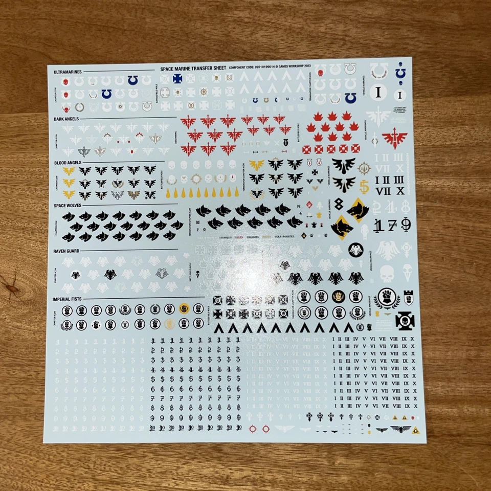 Leviathan Transfer Sheet Warhammer 40,000 40K Space Marine Primaris Decals GW
