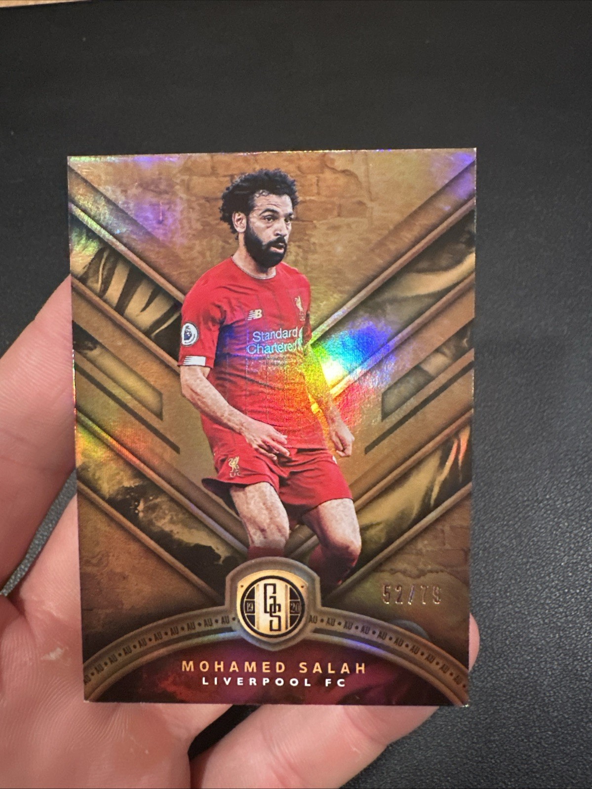 Mohamed Salah Panini 2019-2020 Gold Standard Soccer Card /79 Liverpool