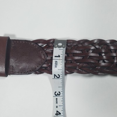 NEW Ralph Lauren Women’s Leather Belt Large Brown Braided Flexible Fit NEW Ralph Lauren Women main image 3