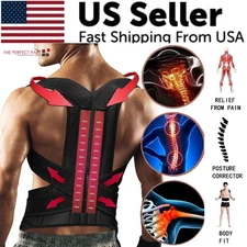Adjustable Posture Corrector Low Back Support Shoulder Brace Belt For Men Women