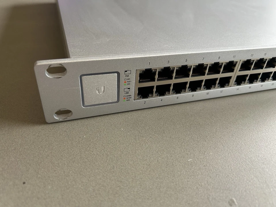 Ubiquiti UniFi US-48-500W 48-Port Gigabit PoE+ Switch - Tested & Working - Image 3 of 4