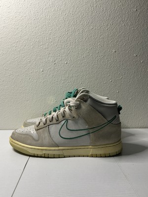 Nike Dunk High First Use Sail Gray Green High Top Men's Basketball Sneakers