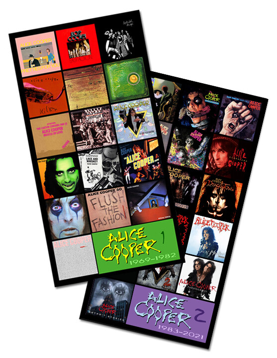 ALICE COOPER twin pack album cover magnets (two 3