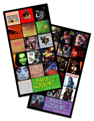 ALICE COOPER twin pack album cover magnets (two 3