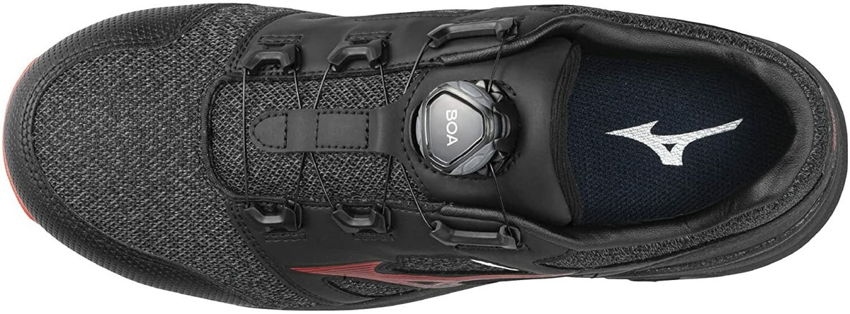 MIZUNO WORKING Safety Shoes ALMIGHTY LS2 52L BOA F1GA2202 Black