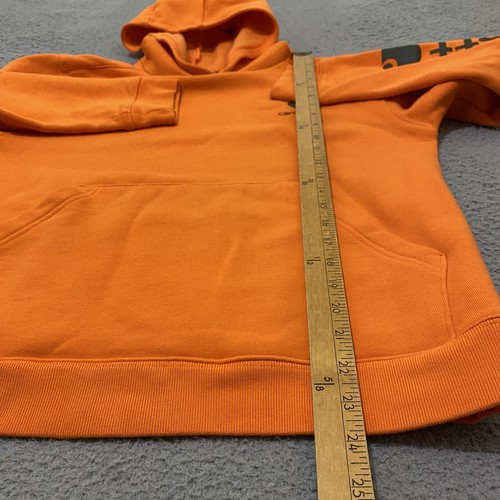 Carhartt Hoodie Boys XL (18-20) Orange Spellout Sweatshirt - Picture 11 of 12