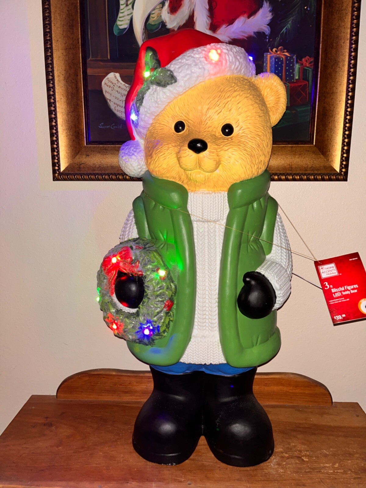 2023 LED TEDDY BEAR GREEN VEST EDITION BLOW MOLD HOME ACCENTS 3' BATTERY TIMER eBay