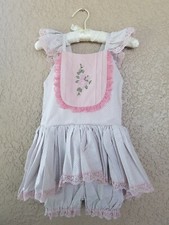 Gorgeous DOLLCAKE pink polka dot SUMMER ROMANCE romper size 9 - NWT 