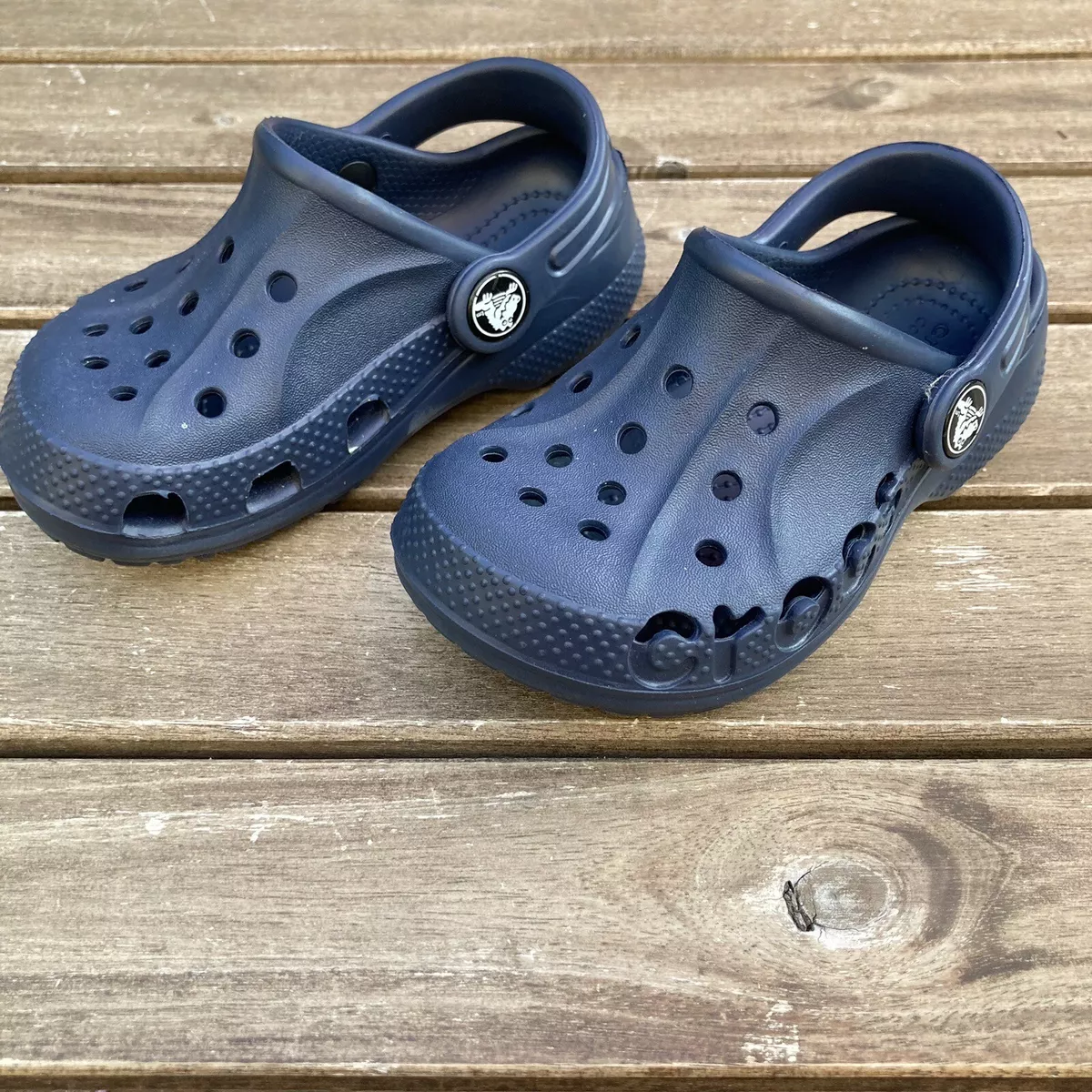 Crocs Baya Classic Clog Slip On Size Toddler C8 Navy Blue Water Shoes
