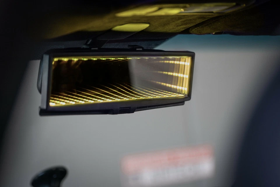 RGB LED Infinity Galaxy Rear View Mirror Broadway Automotive Car 280mm JDM EURO - Image 4 of 4