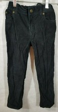 Carters Boys Black Corduroy Adjustable Waist 5 Pocket Pants Size 6 Straight Leg