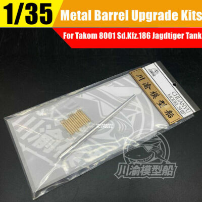 1/35 German Sd.Kfz.186 Jagdtiger Tank Metal Gun Barrel+Shells Kit for Takom 8001