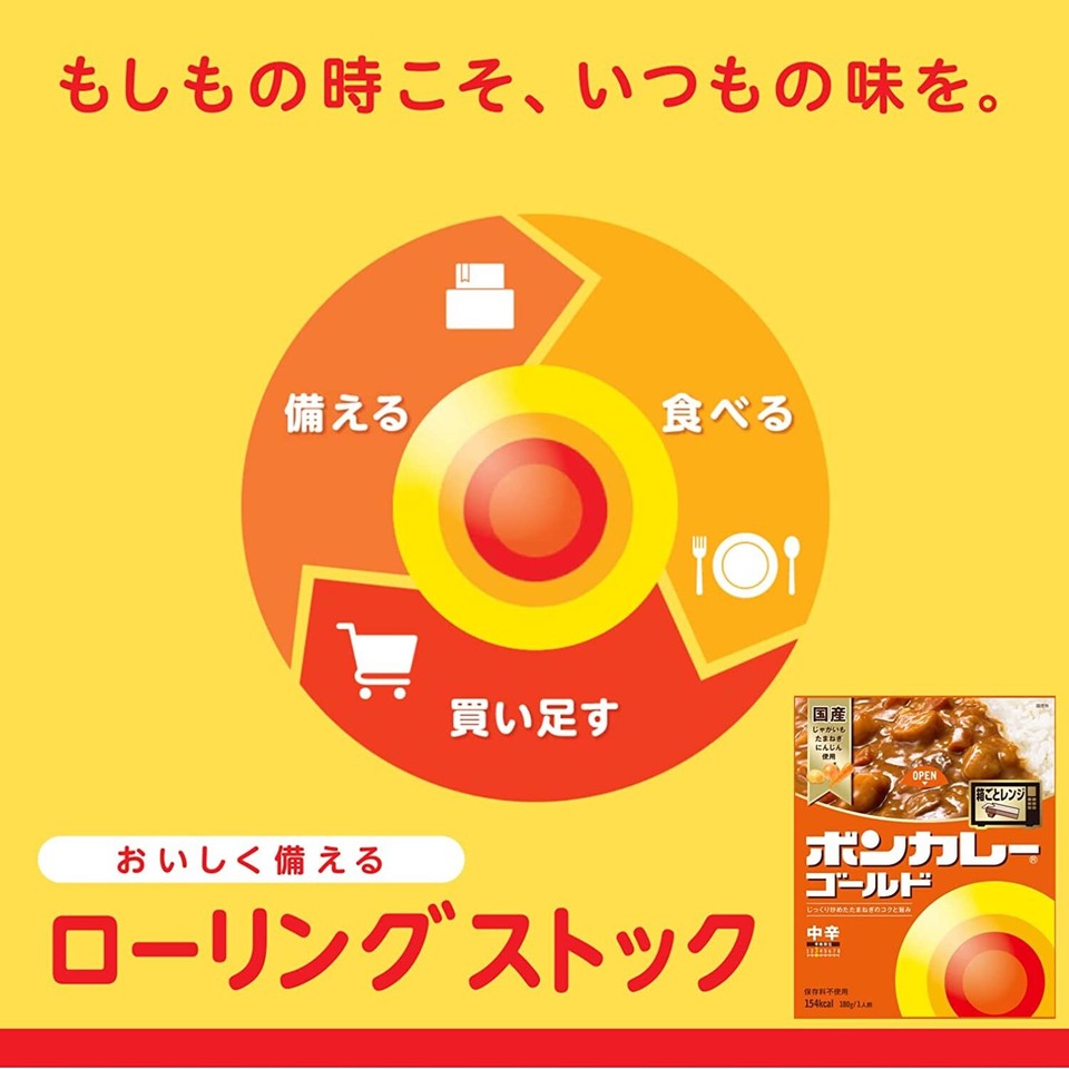 JAPAN Spicy Curry Sauce Beef Rice Instant Medium Hot Retort Food Bon ...