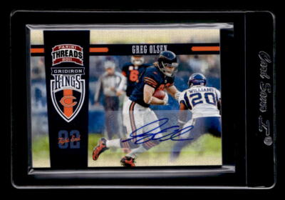 2011 Panini Threads Gridiron Kings Autographs #50 Greg Olsen Auto /25 - NM-MT