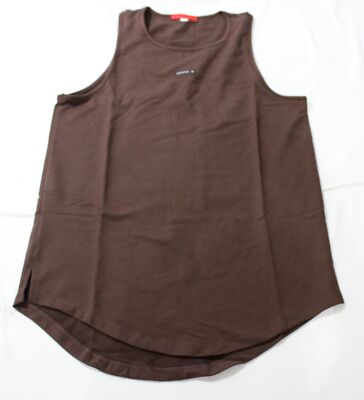 House ID Men's Basic Sleeveless Jersey Tank Top CG2 Espresso Size XS NWT