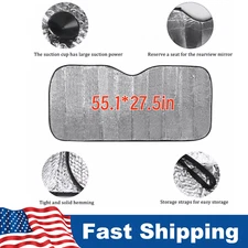 Foldable Car Windshield Front Window Sun Shade Cover Visor UV Block Protector US