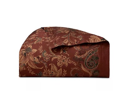 Ralph Lauren Inez Paisley Duvet Cover Full/Queen Red Multi $400 Cotton Sateen