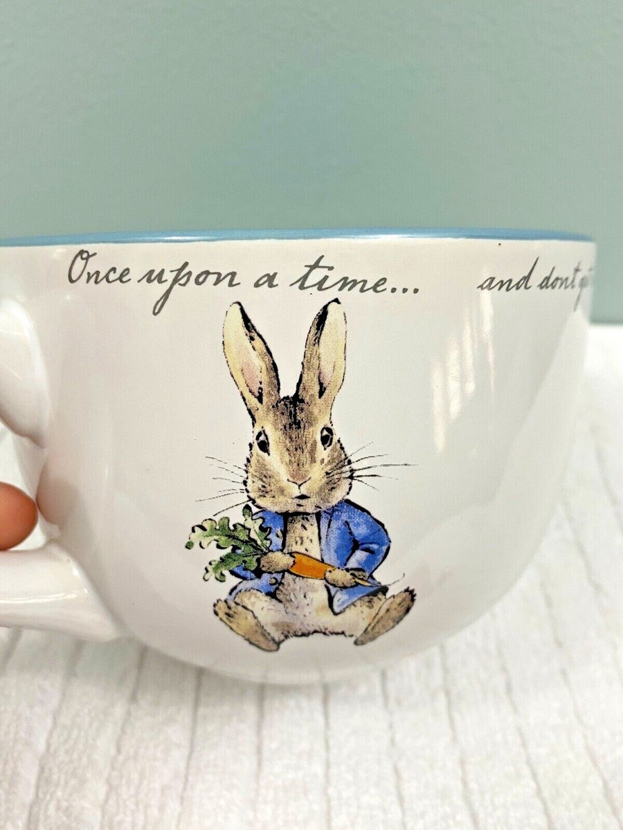 PETER RABBIT Beatrix Potter Bunny Extra Large 24oz Blue Coffee Tea