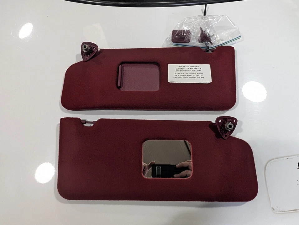 Chevrolet Lumina 1990-1994 LH RH parasoles parasol tela OEM rojo granate par  Foto 3 de 4