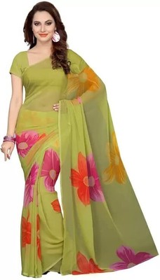 Women Indian Traditional Georgette Saree Standard Length with Unstitched Blouse