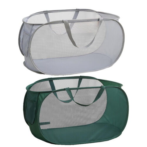 Laundry Bag Pop Up Washing Foldable Laundry Basket Bag Mesh Hamper Storage