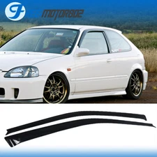 Fit 96-00 Honda Civic Hatchback Slim Style Window Visor Rain Sun Guard Deflector