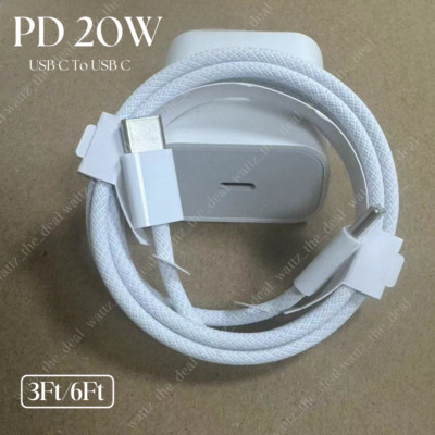 For iPhone 15 16 Pro Max Type C Fast Charger Adapter with USB C to Type C Cable