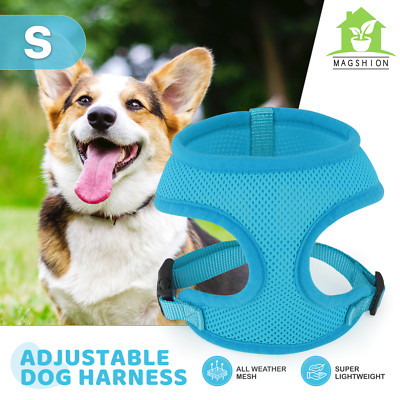 Blue Puppy Pet Dog Soft Harness Vest Breathable Air Mesh Escape Proof?Adjustable