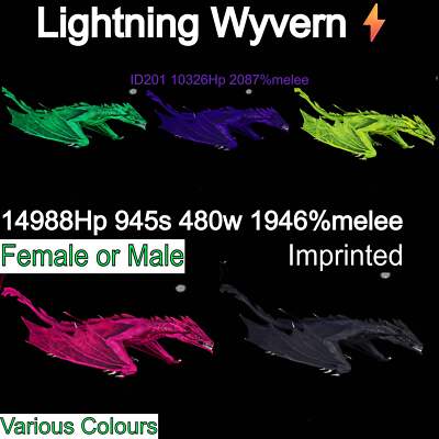 ASA Ark Survival Ascended Pve Lightning wyvern 14988h 1946% ID20110326Hp 2087%M