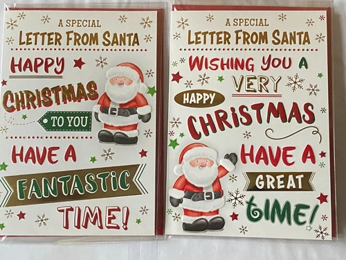 A Letter From Santa Father Christmas Card Xmas Santa Claus