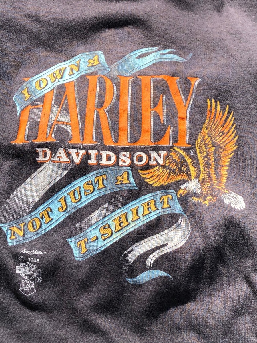 Vintage 1985 3D Emblem Harley Davidson T shirt size medium I OWN A 