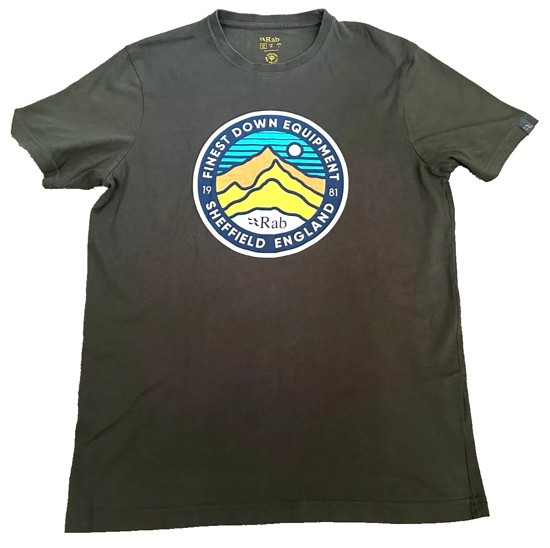 T-shirt Homme Rab Jersey - Gris, Taille M, Coton, Manches Courtes, Col Rond, été