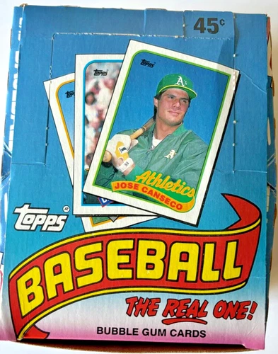 1989 Topps Baseball Box filled with 4 Rack Packs Equals 2 Jumbo Packs + Wrappers