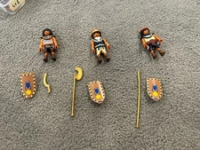 Playmobil 3 Egyptian Soldiers 6488 Egyptian Roman Warriors Army Addon Figures 