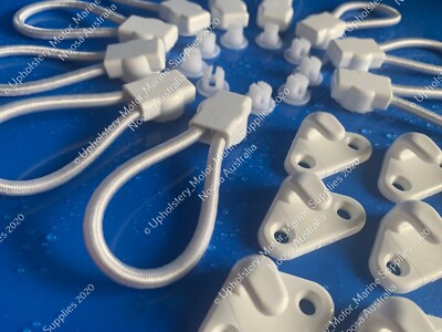 10 Bungy Loop Tarpaulin Clips - Bungee Ball Swivel Cords Clip - Awning Clip 6" E