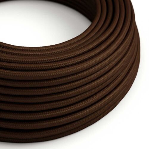 Câble rond - Tissus effet soie - marron 3x0.75-Longueur 5 mètres - Bild 1 von 3