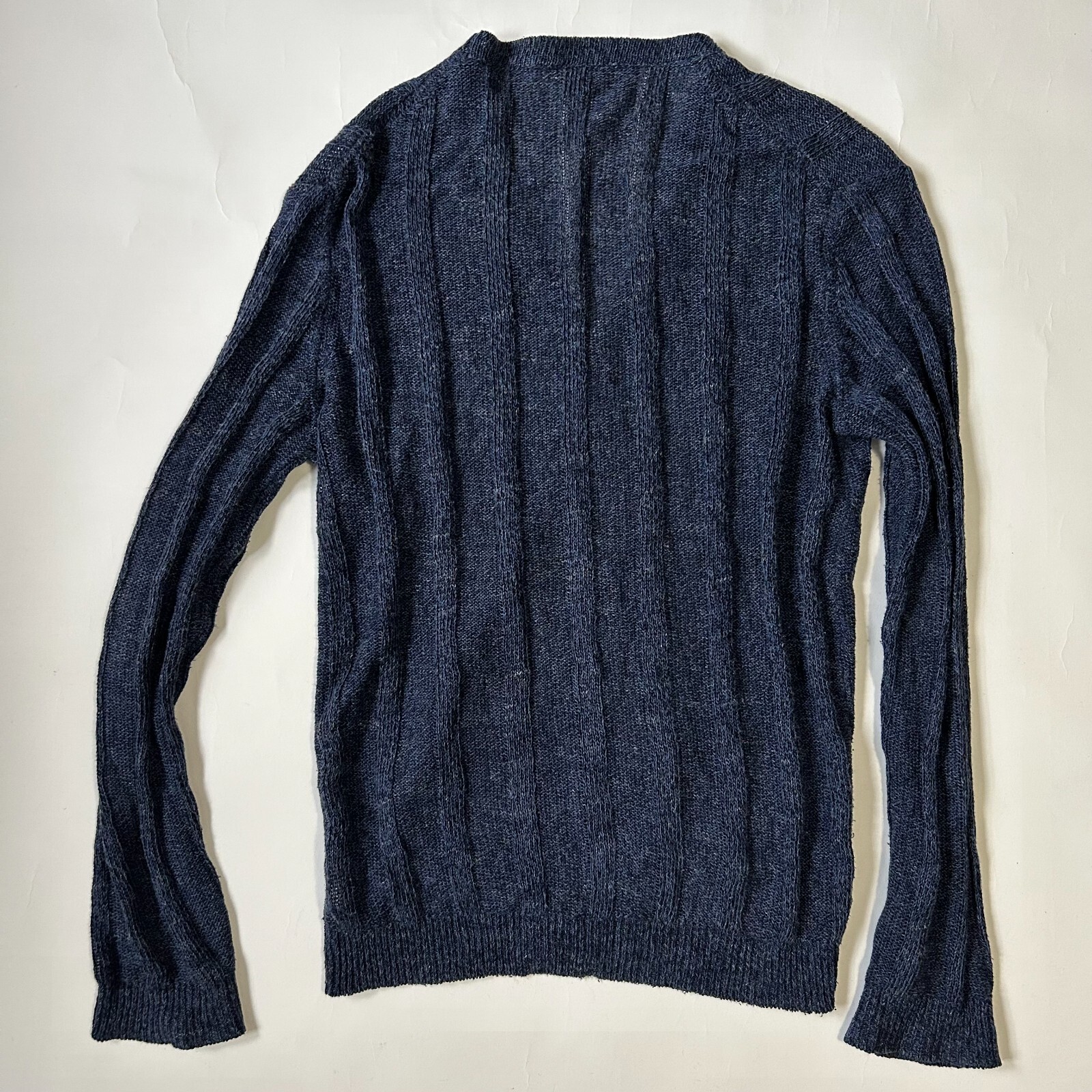 Seventy Sergio Tegon Womens size L Knit Flax / cotton cardigan sweater preppy image 8