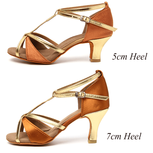 Women Ballroom Dance Shoes Latin Shoes Girls Lady's Salsa Tango Dance 5/7cm Heel - Picture 6 of 17