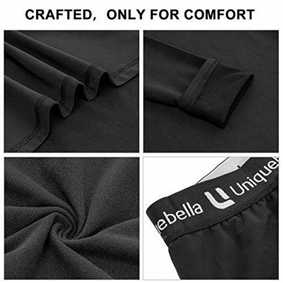UNIQUEBELLA Mens Thermal Underwear Set Long Sleeve Tops Long Johns