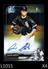 1-2017 BOWMAN CHROME DRAFT AUTO GAVIN SHEETS WHITE SOX QTY