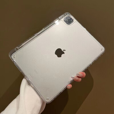 iPad Pro シルバー Apple Pencil ケース付き Clear Case Acrylic Hard Cover With Pencil Holder For iPad Pro 13