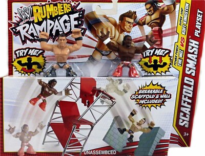 WWE Rumblers Rampage Scaffold Smash Playset the Miz & Kofi New Factory Sealed