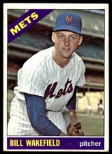 1966 Topps Bill Wakefield + New York Mets #443