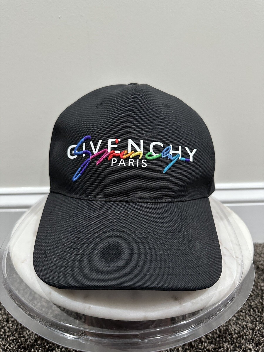 GIVENCHY キャップ Givenchy Paris Black / Rainbow Logo Baseball Hat | eBay